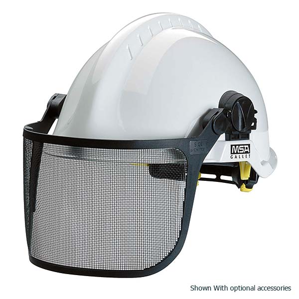 silver MSA F2 X-TREM Helmet Black c/w Sticker pack 