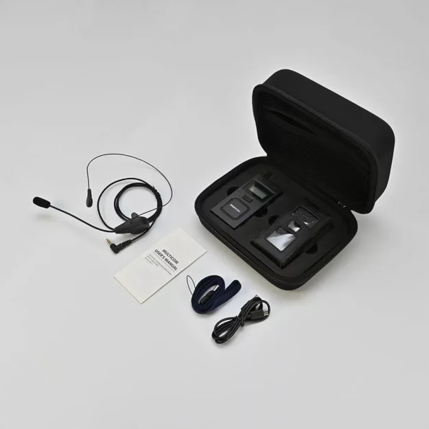 SWATCOM Multicom 2.4 GHz Transceiver (Handset) with charger, carry case & headset