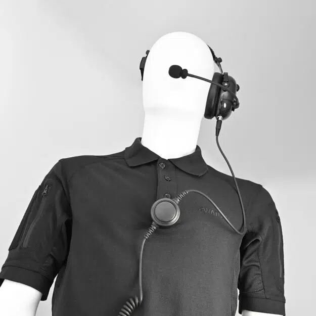 SWATCOM SC36 Heavy Duty Single Sided Headset with Boom mic, QD for radio lead - Image 2