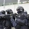 Tactical Team Wearing TC 500 Ballistic Helmet