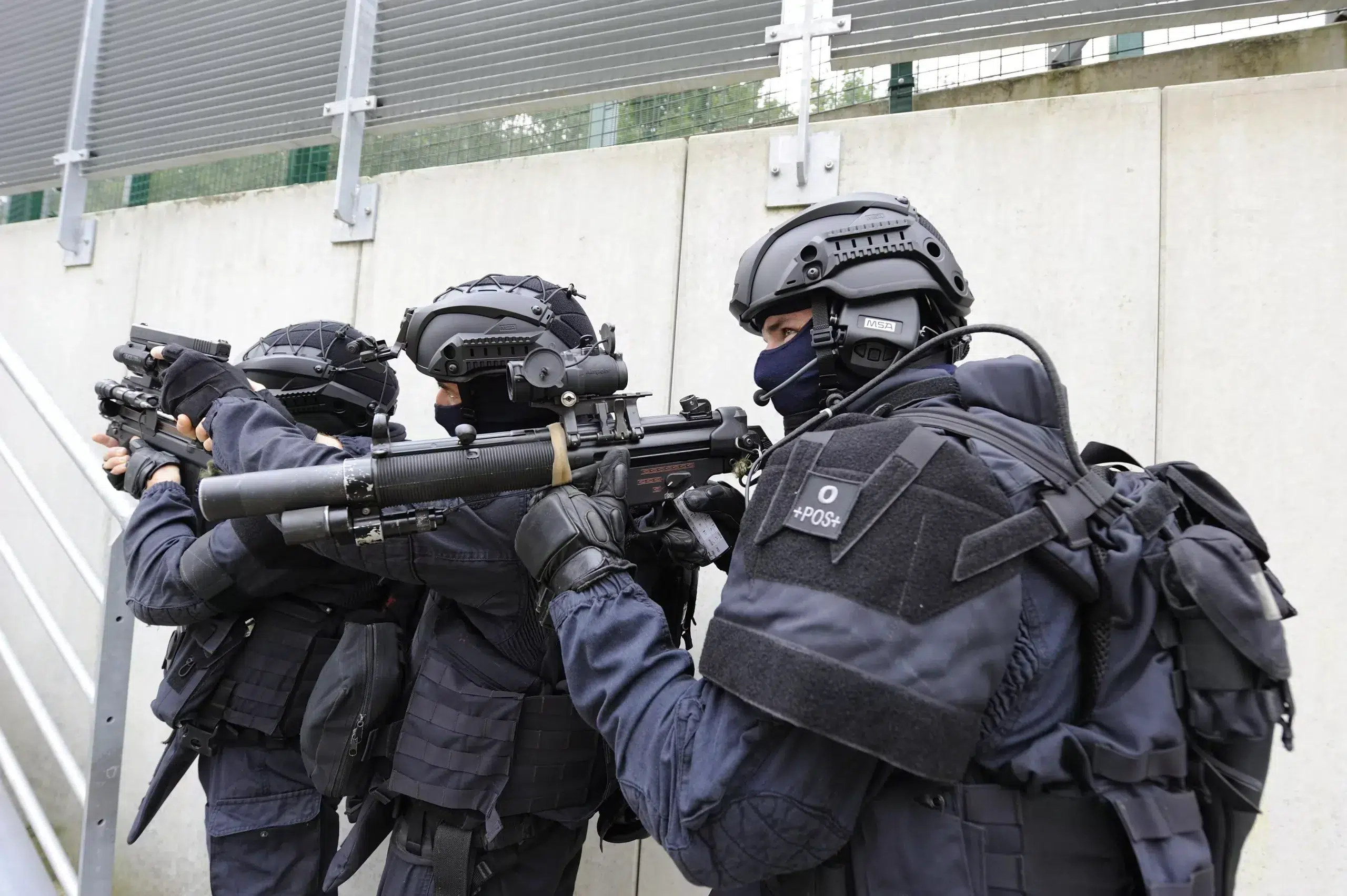 Tactical Team Wearing TC 500 Ballistic Helmet