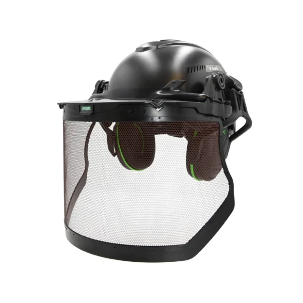 MSA V-Gard H1 Trivent Helmet with Ear Defenders and Visor