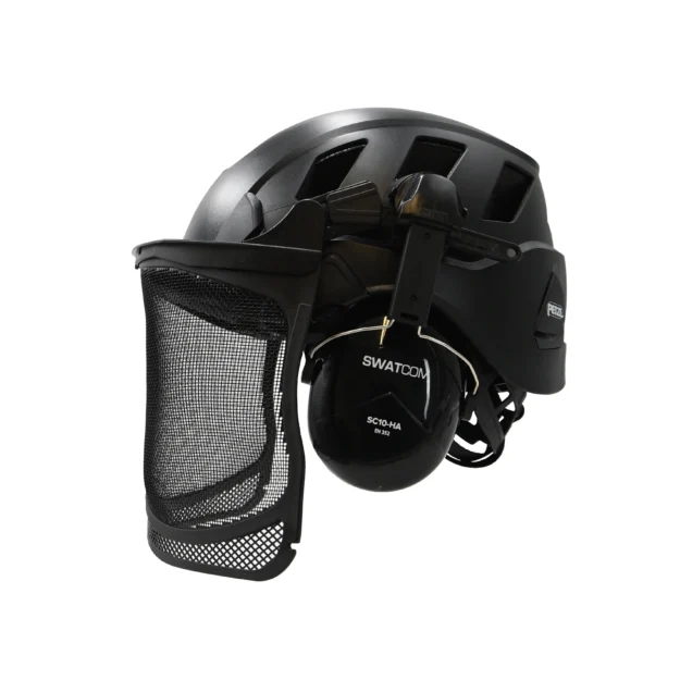 Petzl Strato Vent Helmet with Ear Defenders and Visor - Image 2
