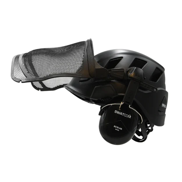 Petzl Strato Vent Helmet with Ear Defenders and Visor - Image 3