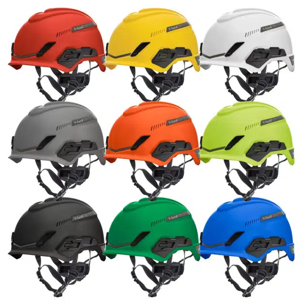 MSA V-Gard H1 Trivent Helmet with Ear Defenders and Visor - Image 4