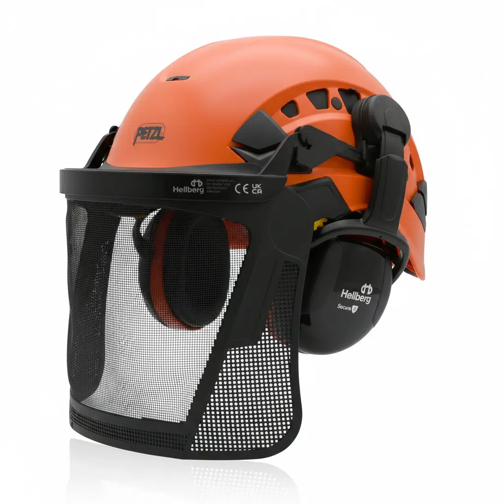 Petzl Chainsaw/Forestry Helmet with Ear Defenders and Visor