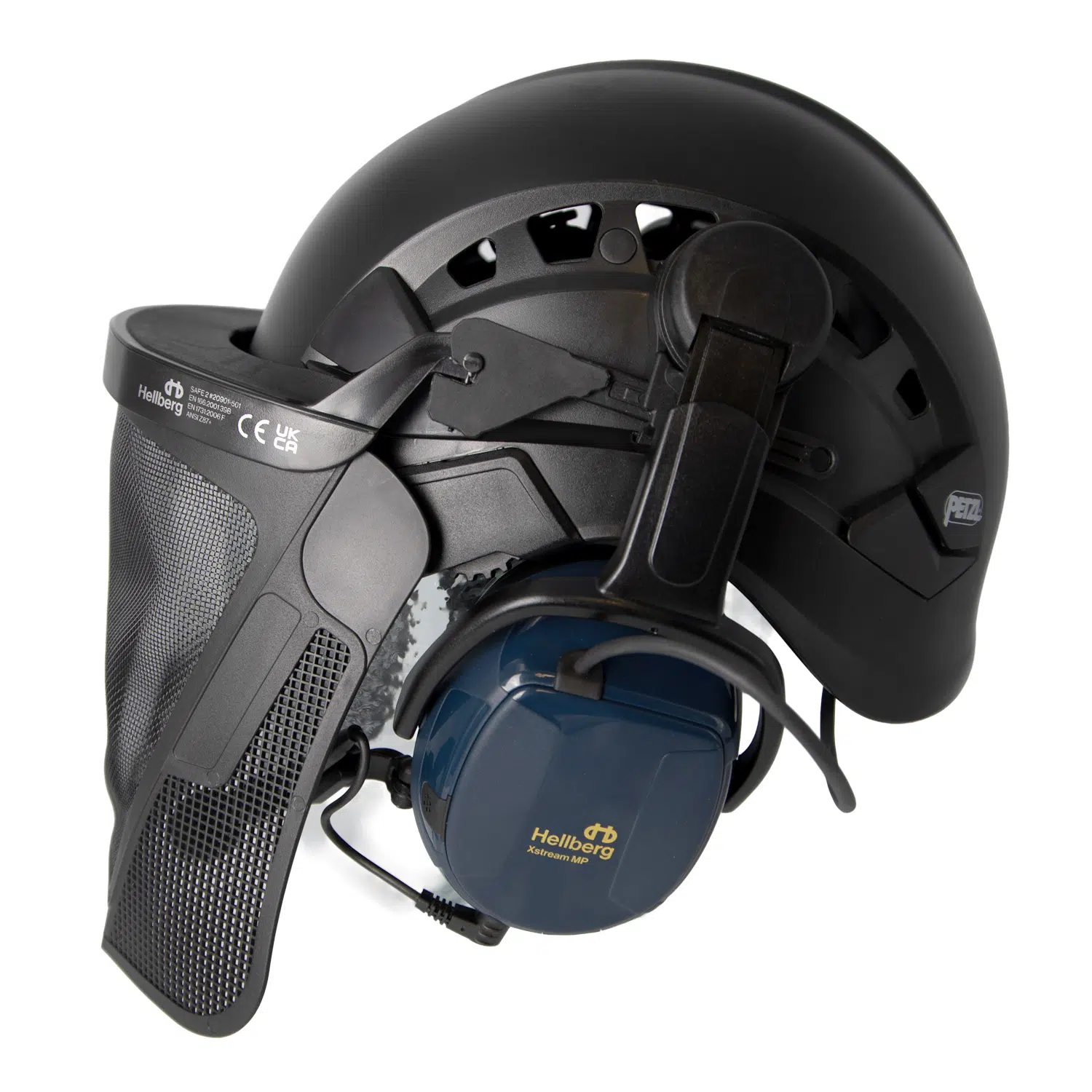 Petzl Vertex Vent with Bluetooth Ear Defenders and Visor - Image 3